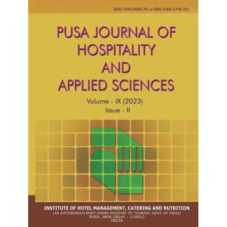 PUSA Journal of Hospitality and Applied Sciences PRINT SUBSCRIPTION