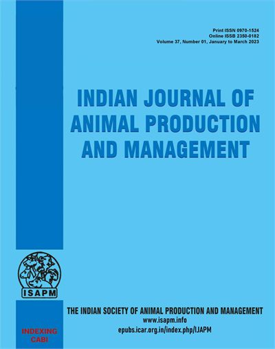 Indian Journal of Animal Production and Management